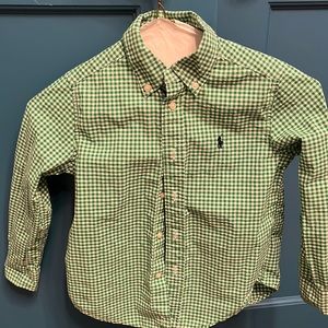 Boys size 5 Ralph Lauren gingham dress shirt